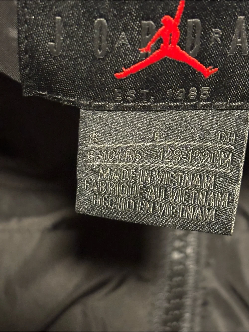 Jordan Black Hooded Rain Jacket with White Jumpman Logo (1316)